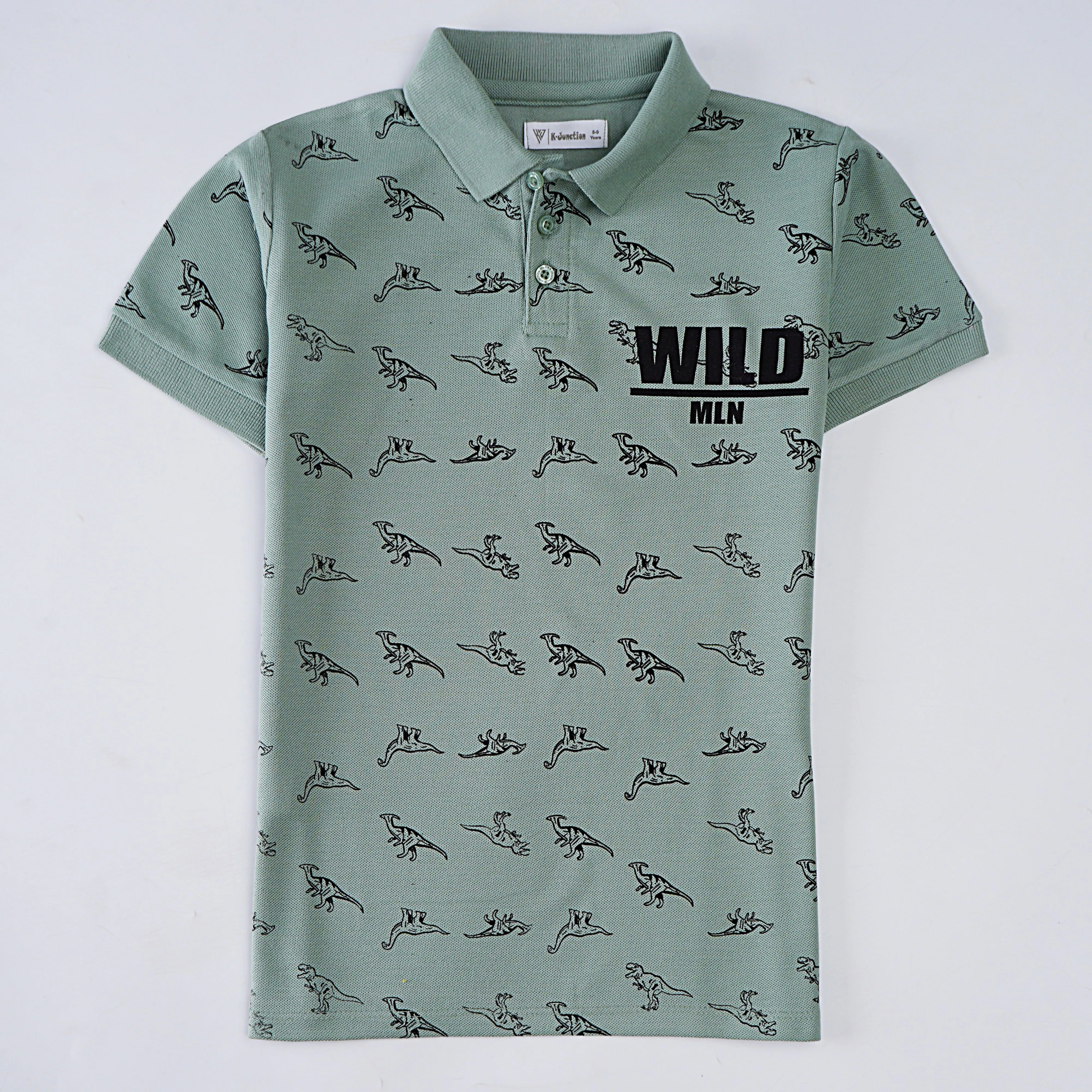 Boys Half Sleeves Polo T-Shirt (Wild)