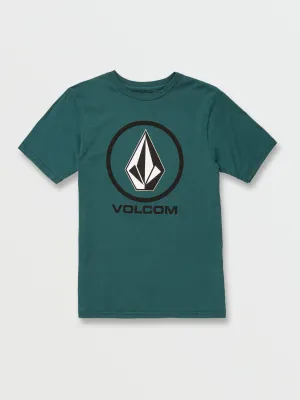 Boys Youth Crisp Stone Short Sleeve Tee - Deep Teal