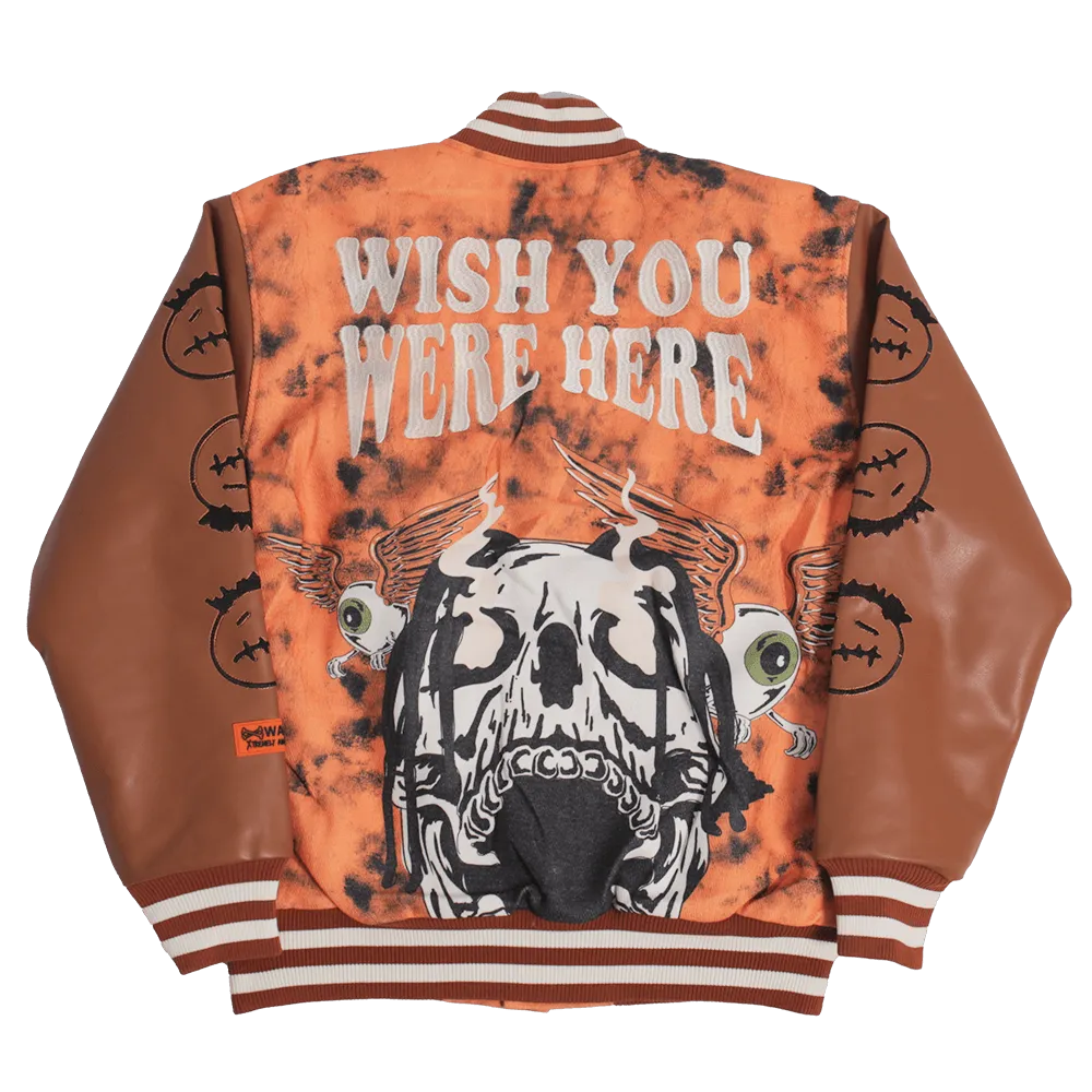 BRAND X ASTRO WORLD YOUTH VARSITY JACKET (BROWN)