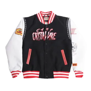 BRAND X JASON CAMP CRYSTAL LAKE VARSITY JACKET (BLACK/WHITE)