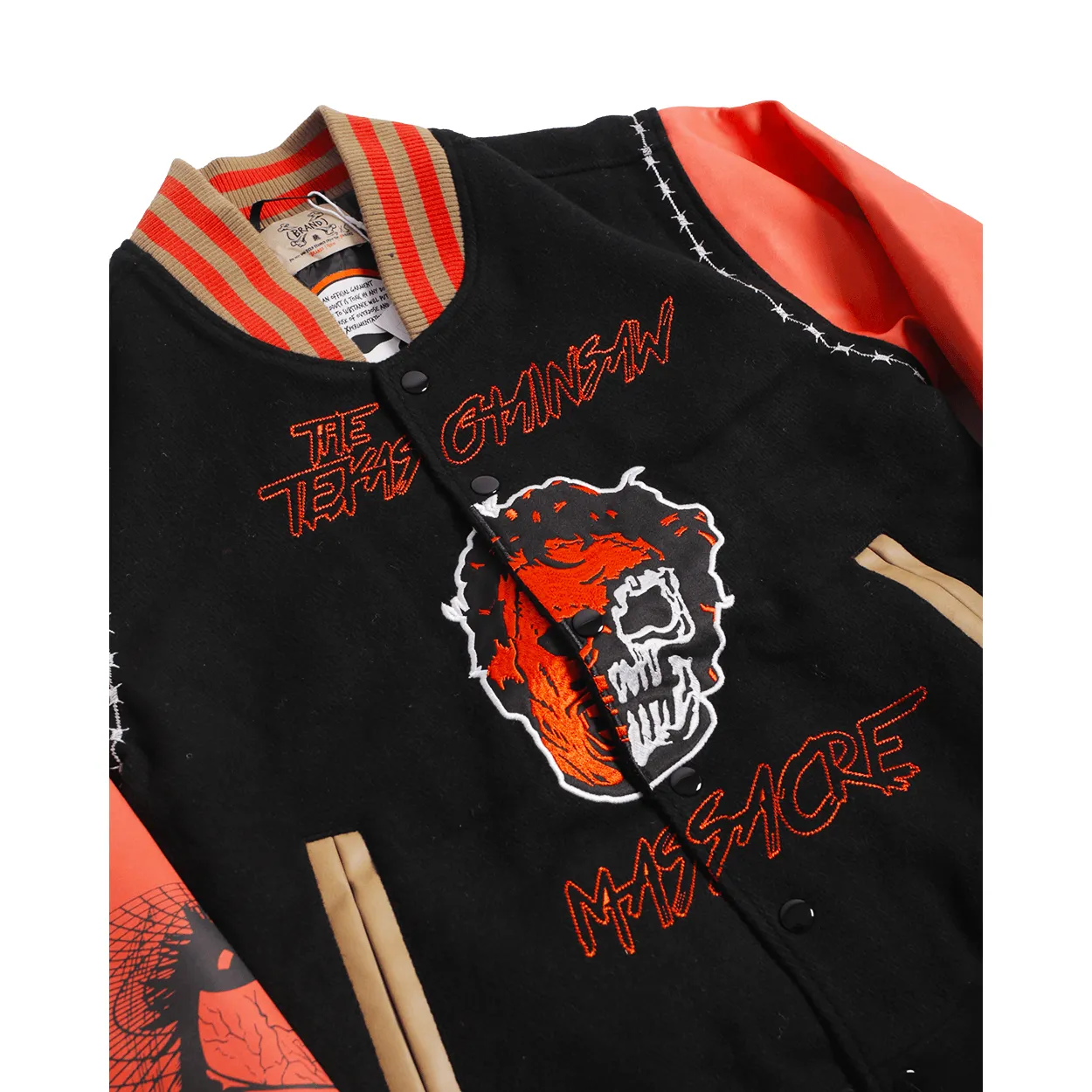 BRAND X TEXAS CHAINSAW MASSACRE YOUTH VARSITY JACKET (BLACK)