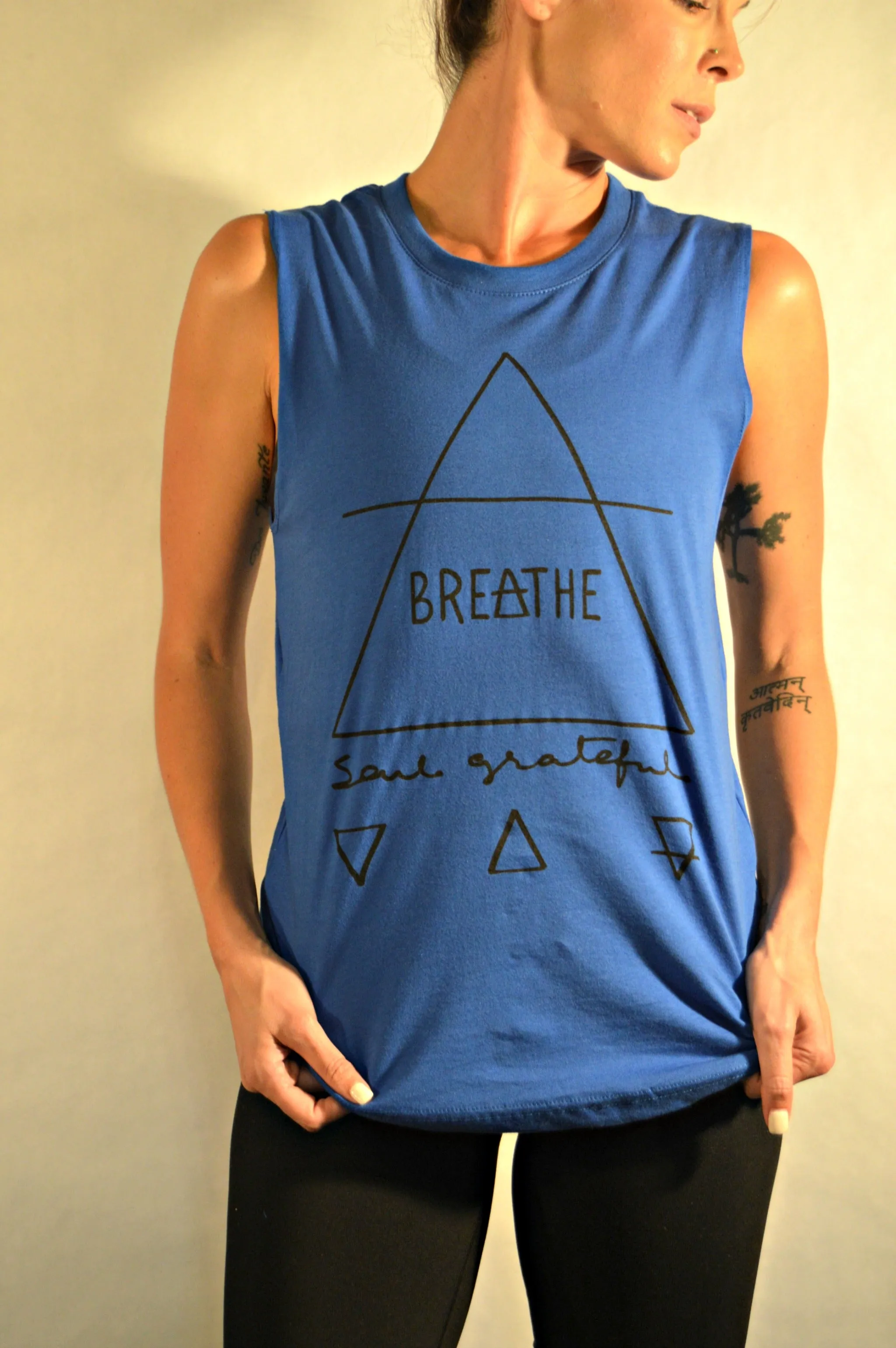 Breathe Soul Grateful Unisex Muscle Tank