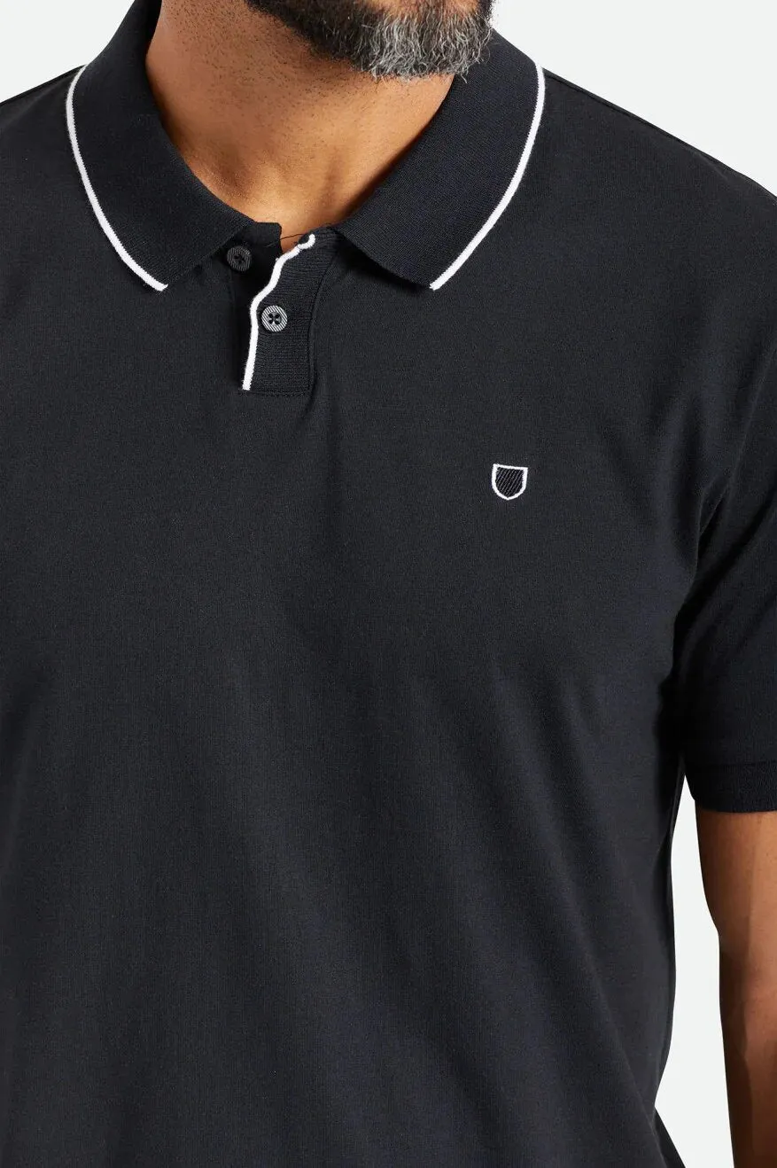 Brixton Proper Short Sleeve Polo Black