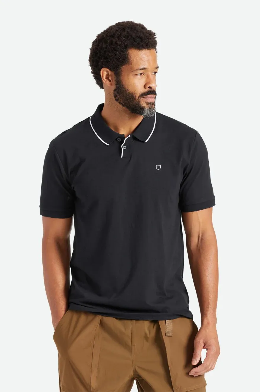 Brixton Proper Short Sleeve Polo Black