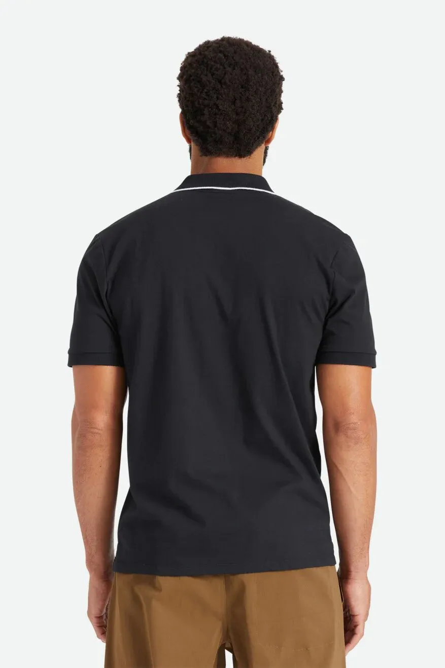 Brixton Proper Short Sleeve Polo Black