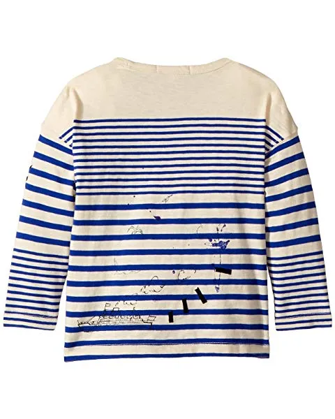 Burberry Blue and White Stripe 7Y / 8 Y Boy's Cotton Shirt