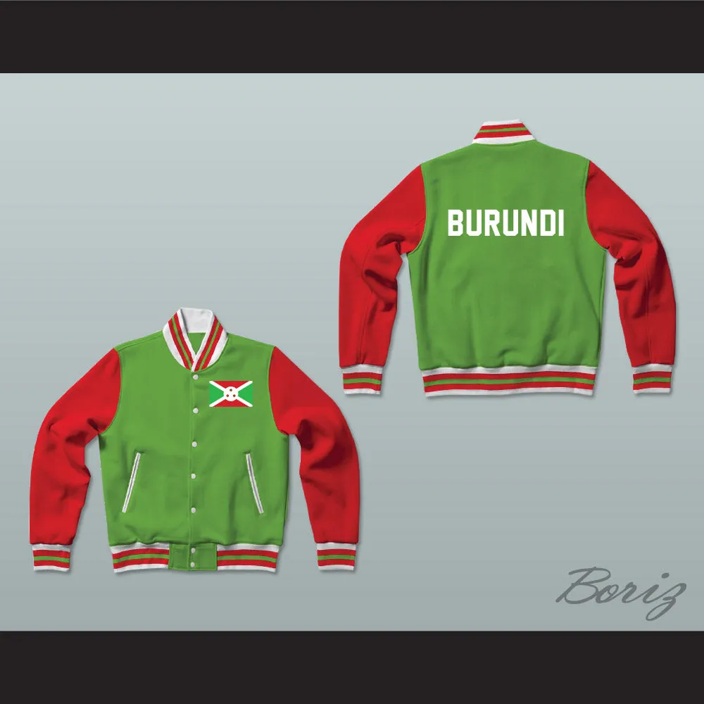 Burundi Varsity Letterman Jacket-Style Sweatshirt