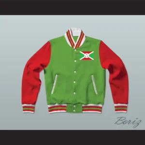 Burundi Varsity Letterman Jacket-Style Sweatshirt