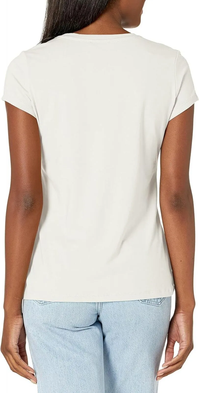 Calvin Klein Women's Plus Size Signature Logo T-Shirt W2THC824 Soft White 0X