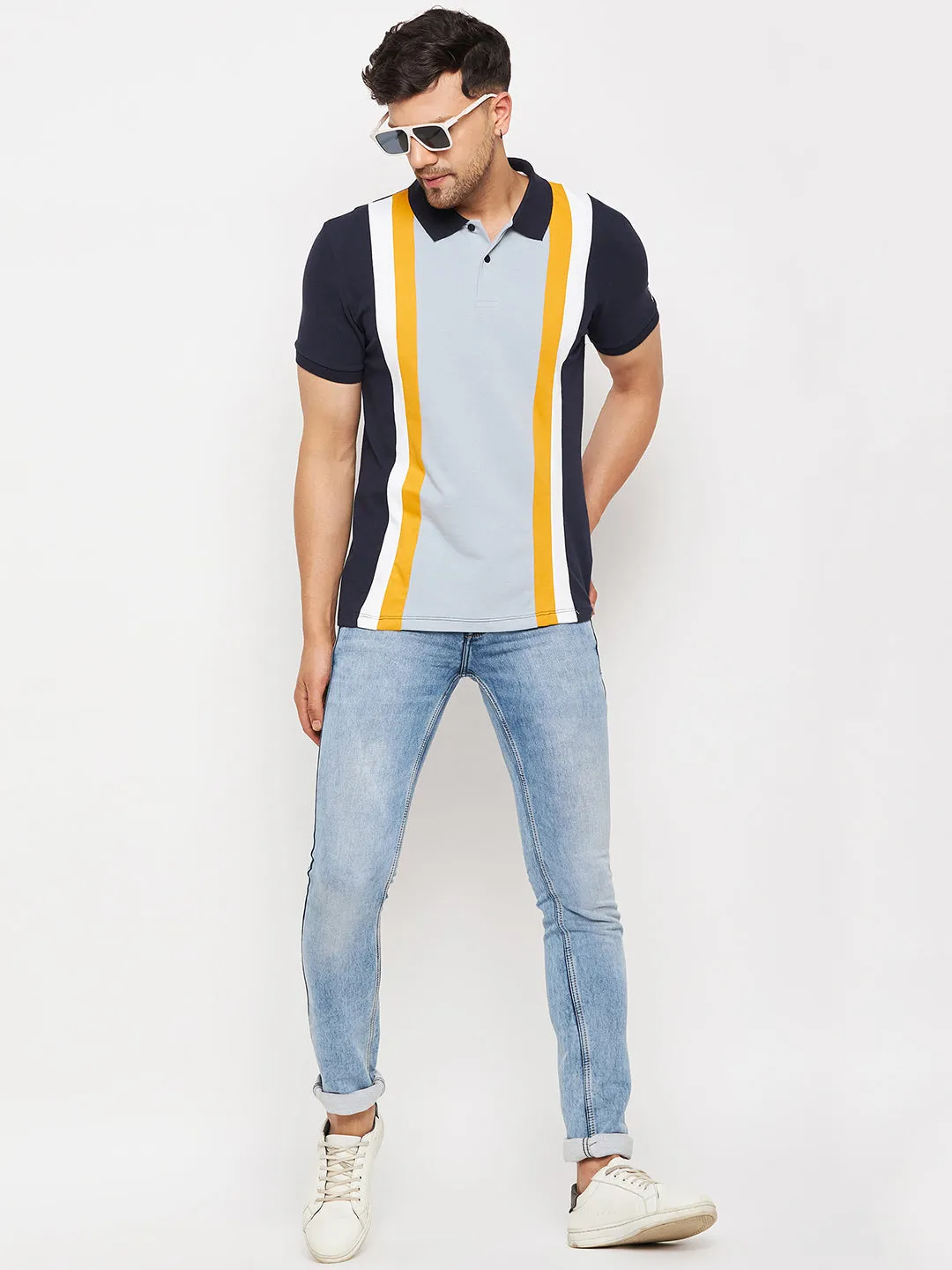 Camla Navy T- Shirt For Men