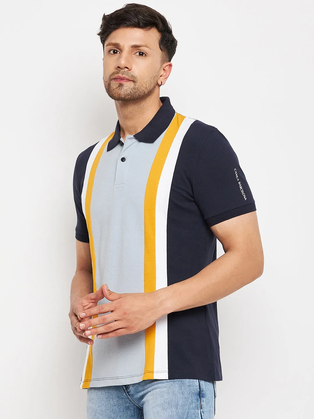 Camla Navy T- Shirt For Men