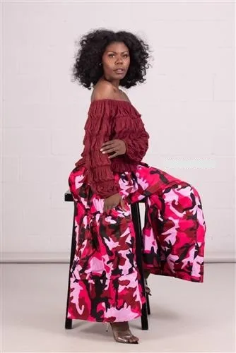 Camouflage Wide Leg Pant