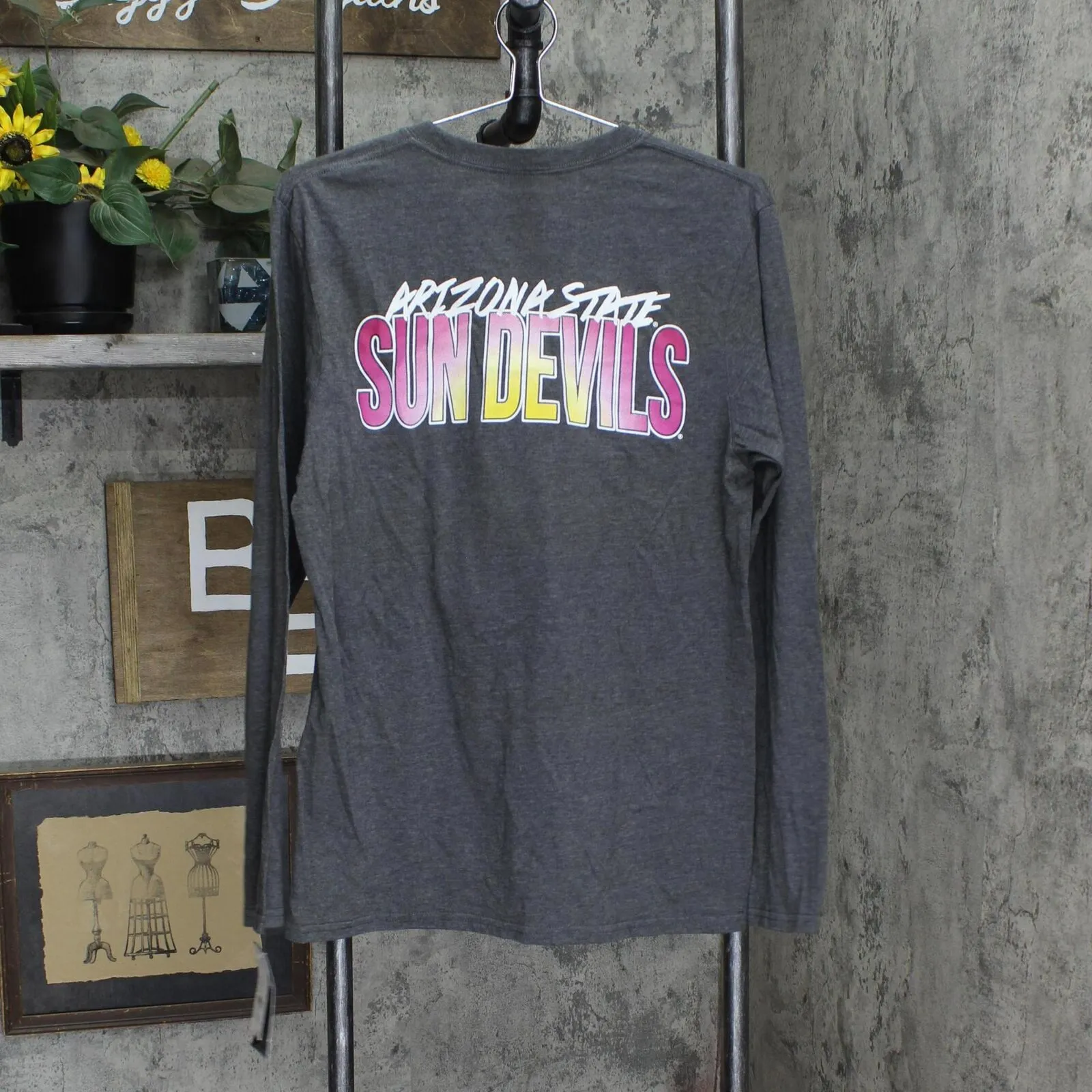 Captivating Womens Long Sleeve Arizona State Sun Devil Nation T-Shirt WR51