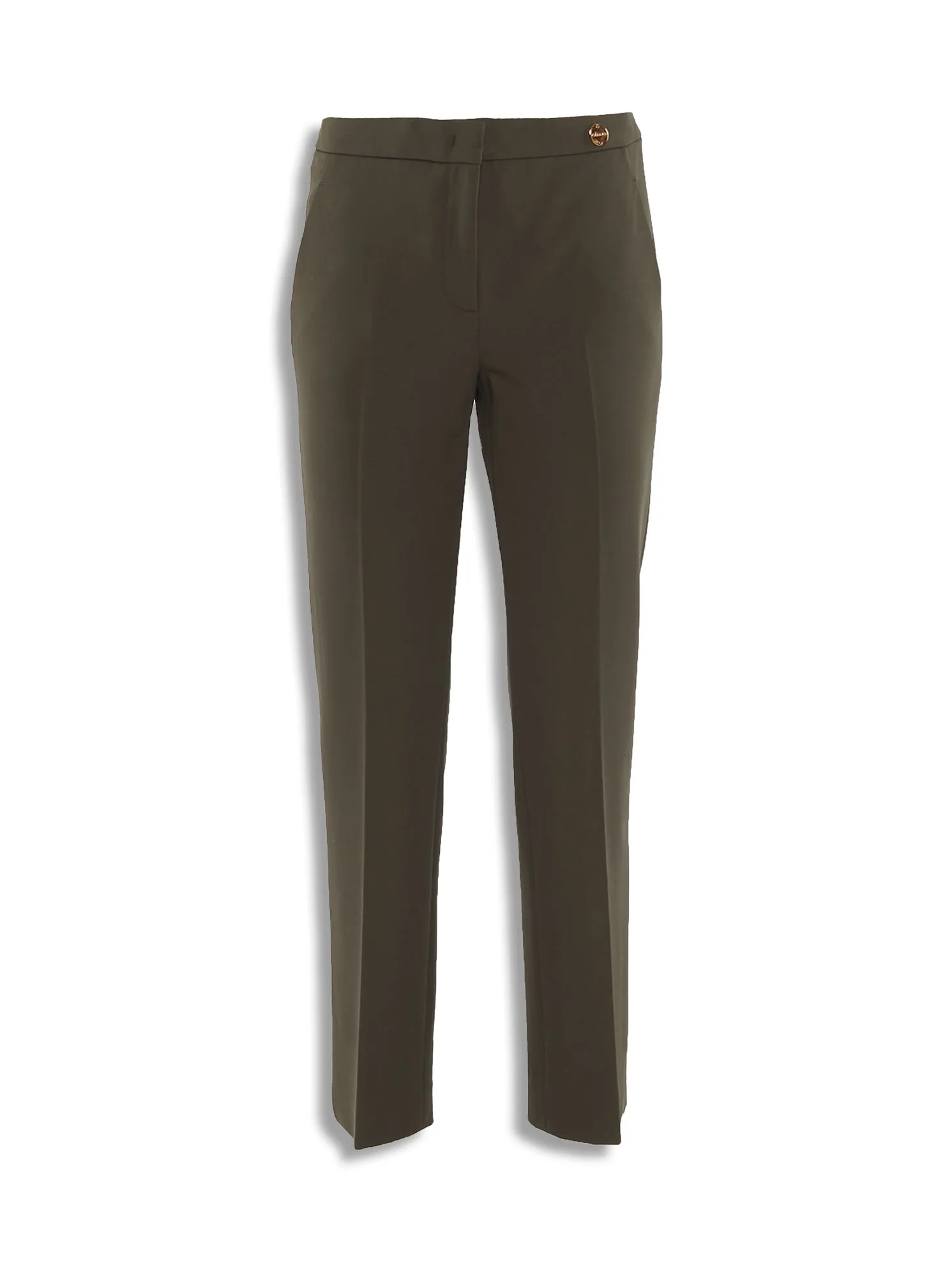 CHARLOTTE Stretch Crepe Pant Army Green