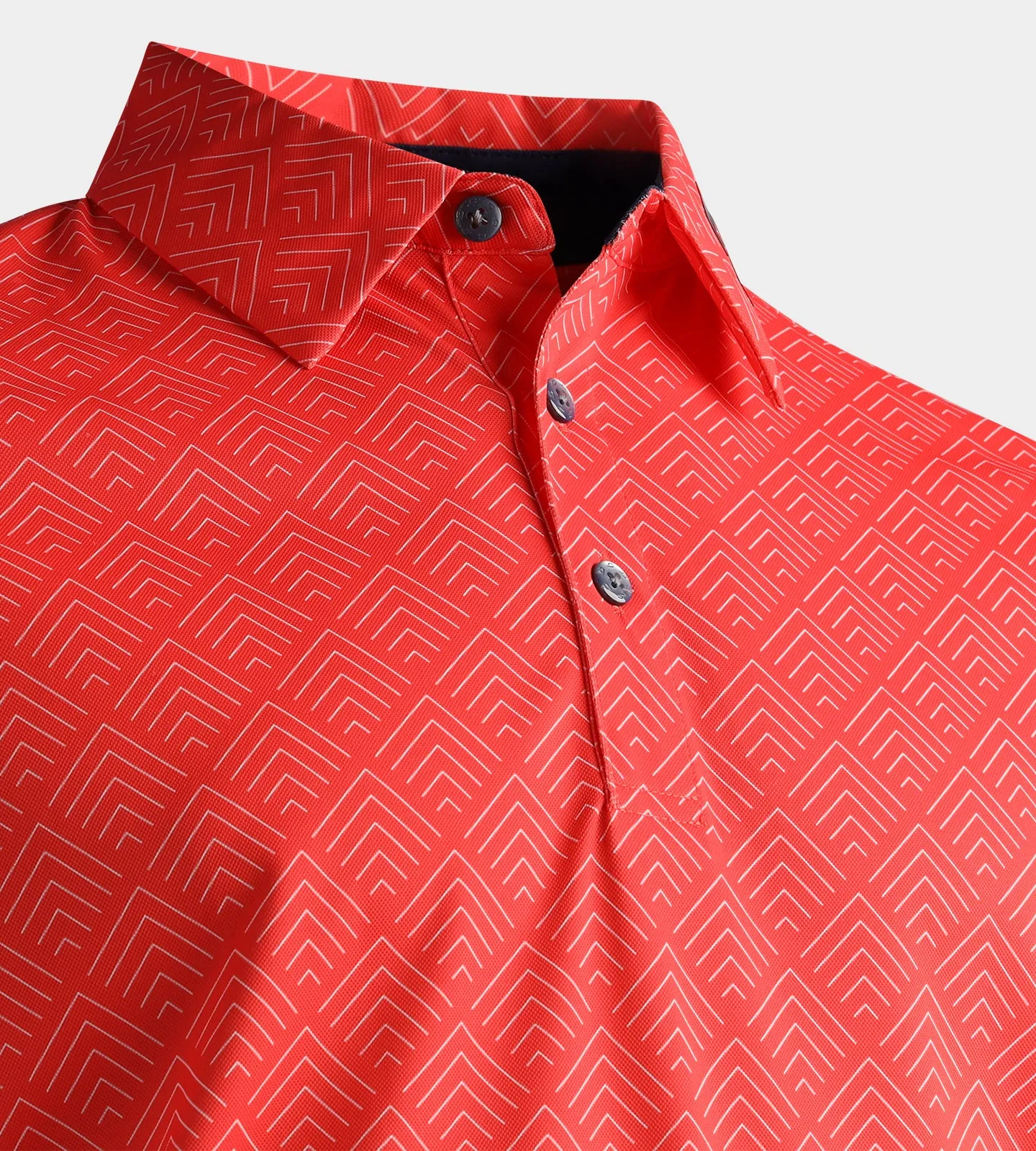 CHEVRON POLO - CORAL