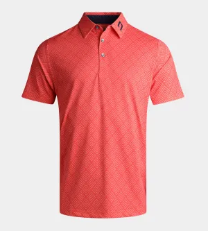 CHEVRON POLO - CORAL