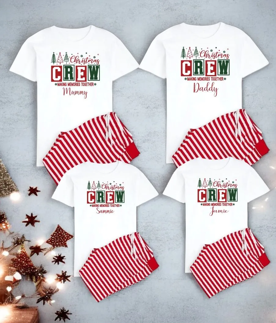 Christmas Crew Personalised Christmas Pyjamas
