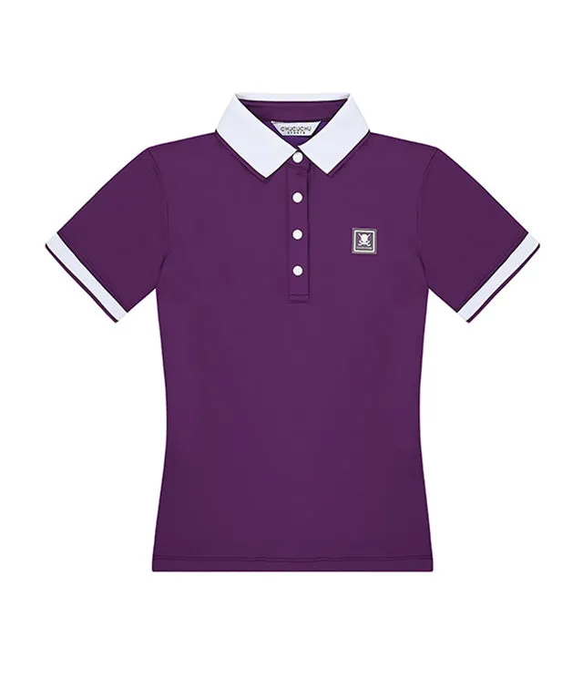 CHUCUCHU Knit Point Polo T-shirt - Violet