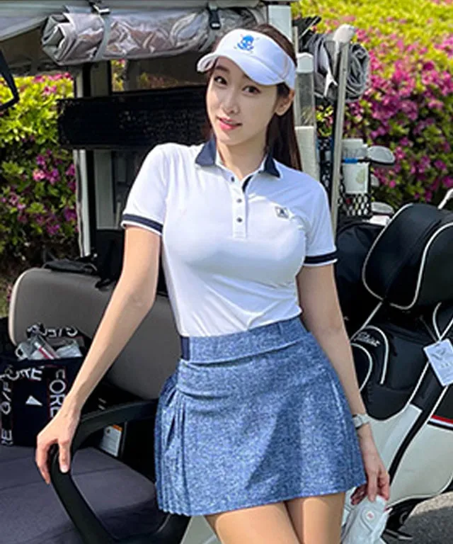 CHUCUCHU Knit Point Polo T-shirt - White
