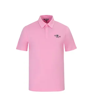 CHUCUCHU Men's Back Point Polo Tee Pink
