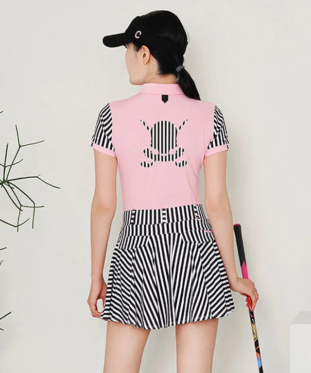 CHUCUCHU Striped Jersey Top