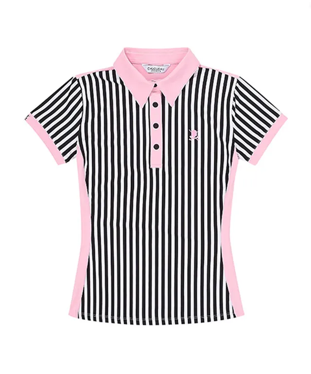 CHUCUCHU Striped Jersey Top