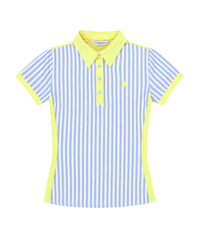 CHUCUCHU Striped Jersey Top