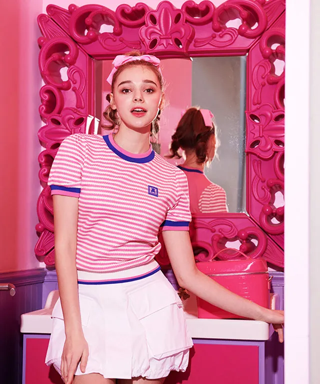 CHUCUCHU Striped Top - Pink