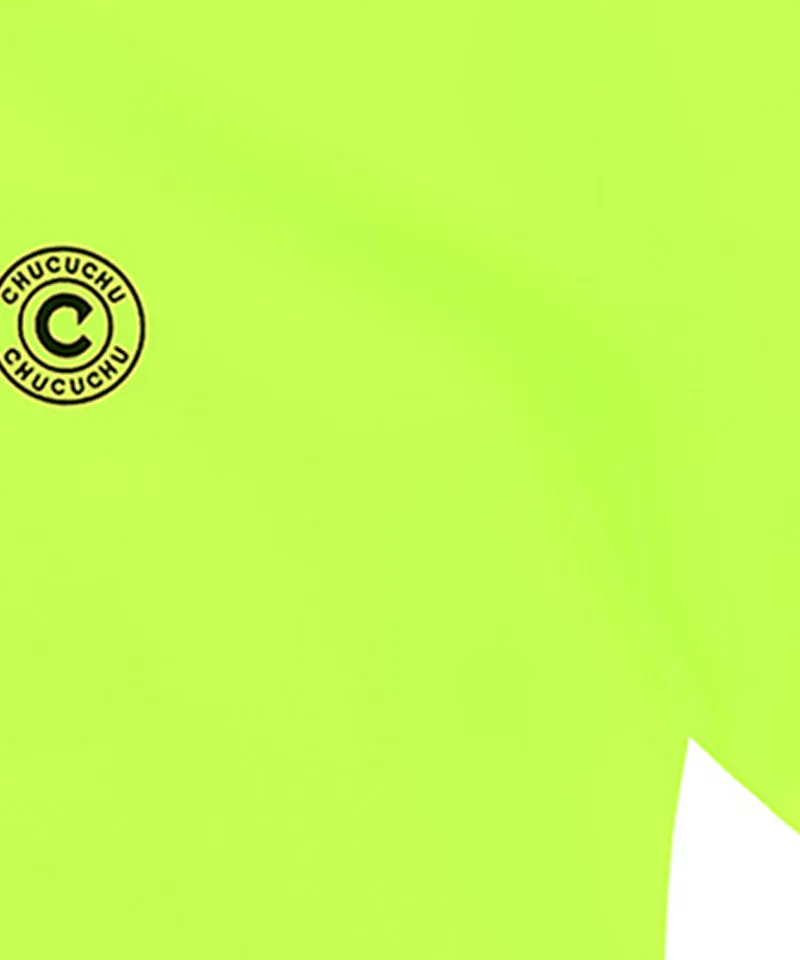 CHUCUCHU Ten Knit Collar Polo T-Shirt - Neon Yellow
