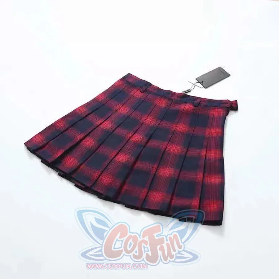 Classical Retro Punk Style Tartan Plaid A-line Skirt mp006273