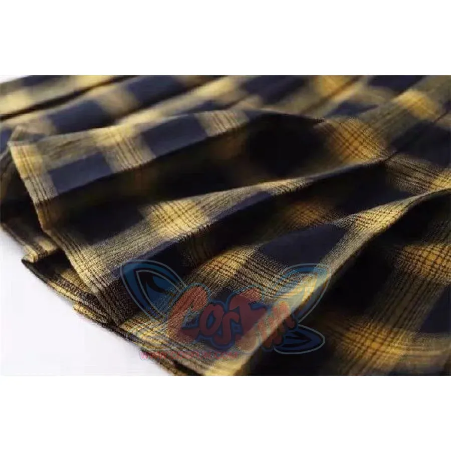 Classical Retro Punk Style Tartan Plaid A-line Skirt mp006273