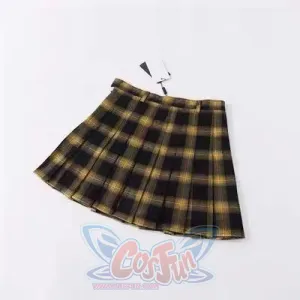 Classical Retro Punk Style Tartan Plaid A-line Skirt mp006273