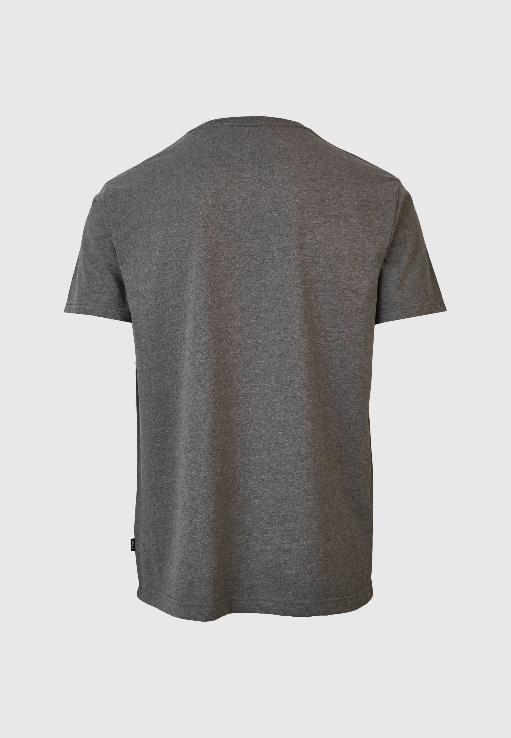 Cleptomanicx Ligull V-Neck Regular Tee - Heather Forged Iron