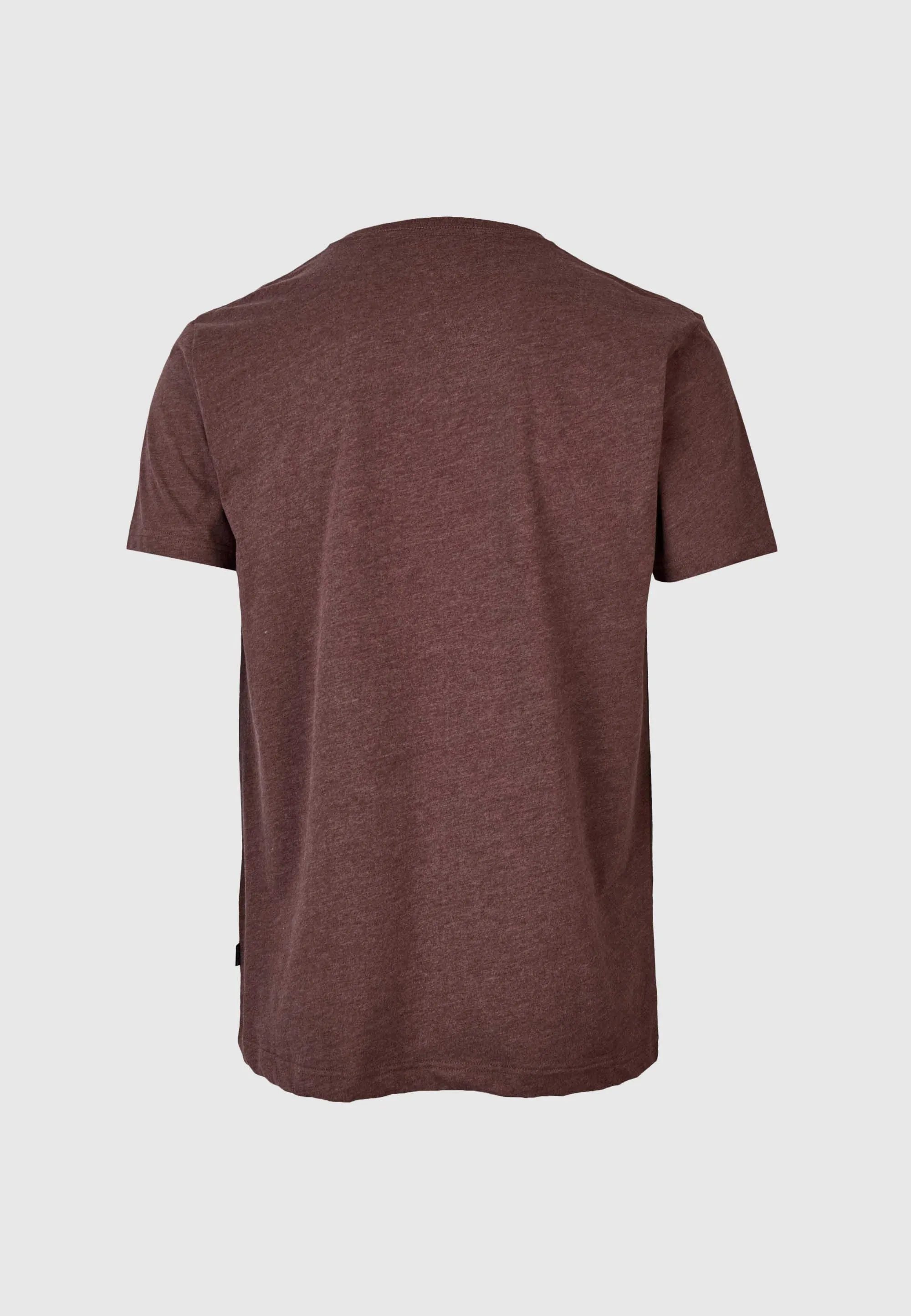Cleptomanicx Ligull V-Neck Regular Tee - Heather Tawny Port