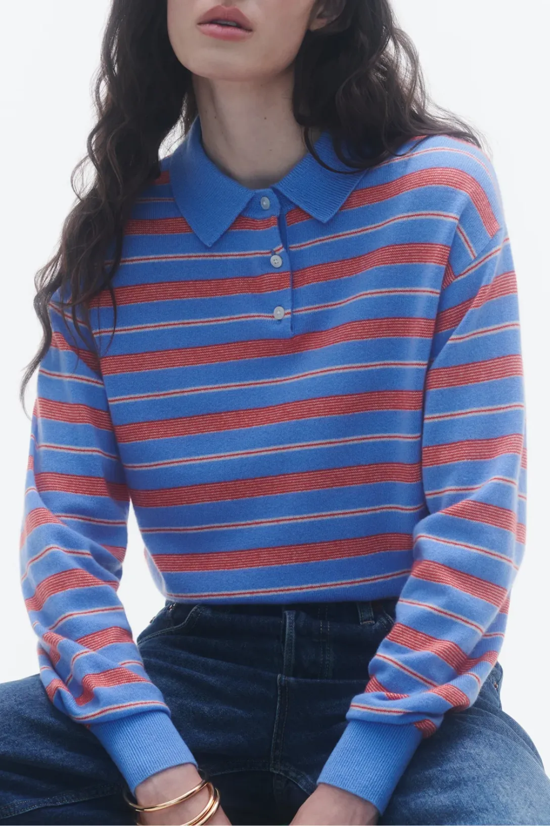 Collegiate Stripe Polo | French Blue Combo