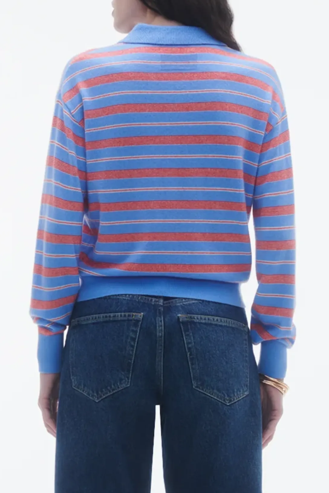 Collegiate Stripe Polo | French Blue Combo