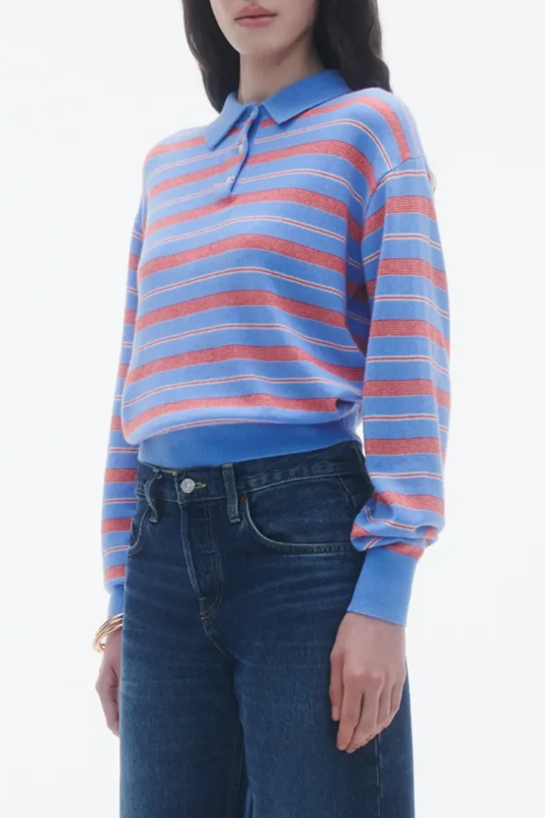 Collegiate Stripe Polo | French Blue Combo