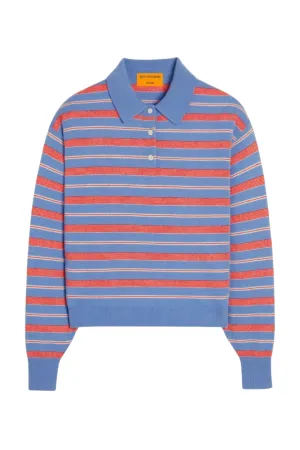 Collegiate Stripe Polo | French Blue Combo