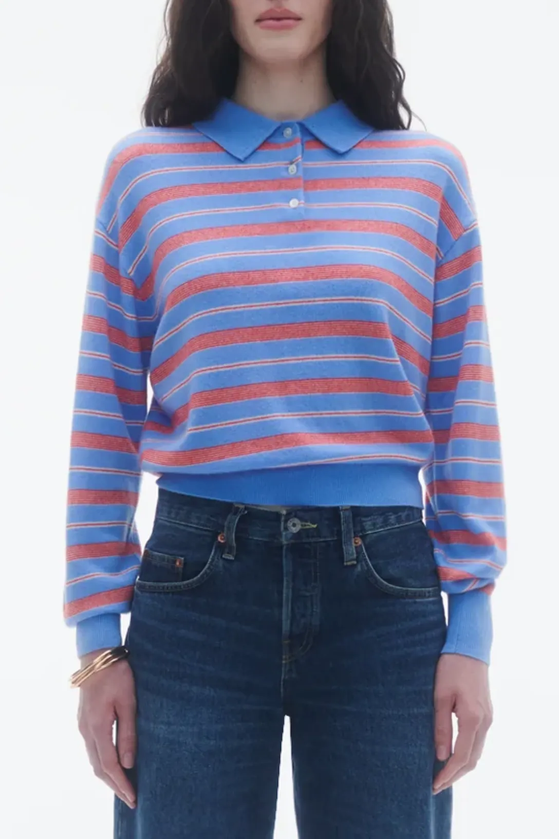 Collegiate Stripe Polo | French Blue Combo