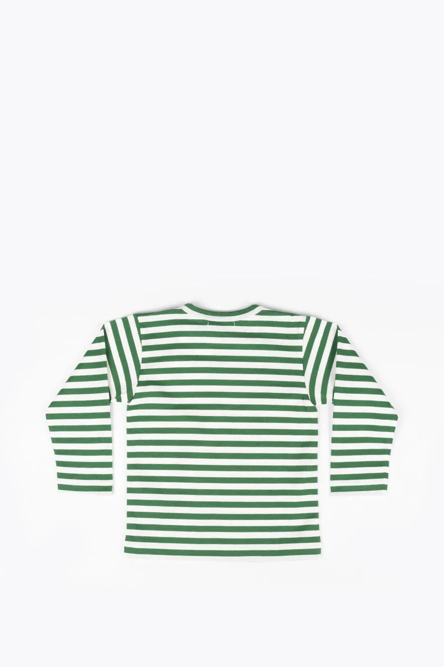 COMME DES GARCONS PLAY KIDS LS STRIPED TSHIRT GREEN
