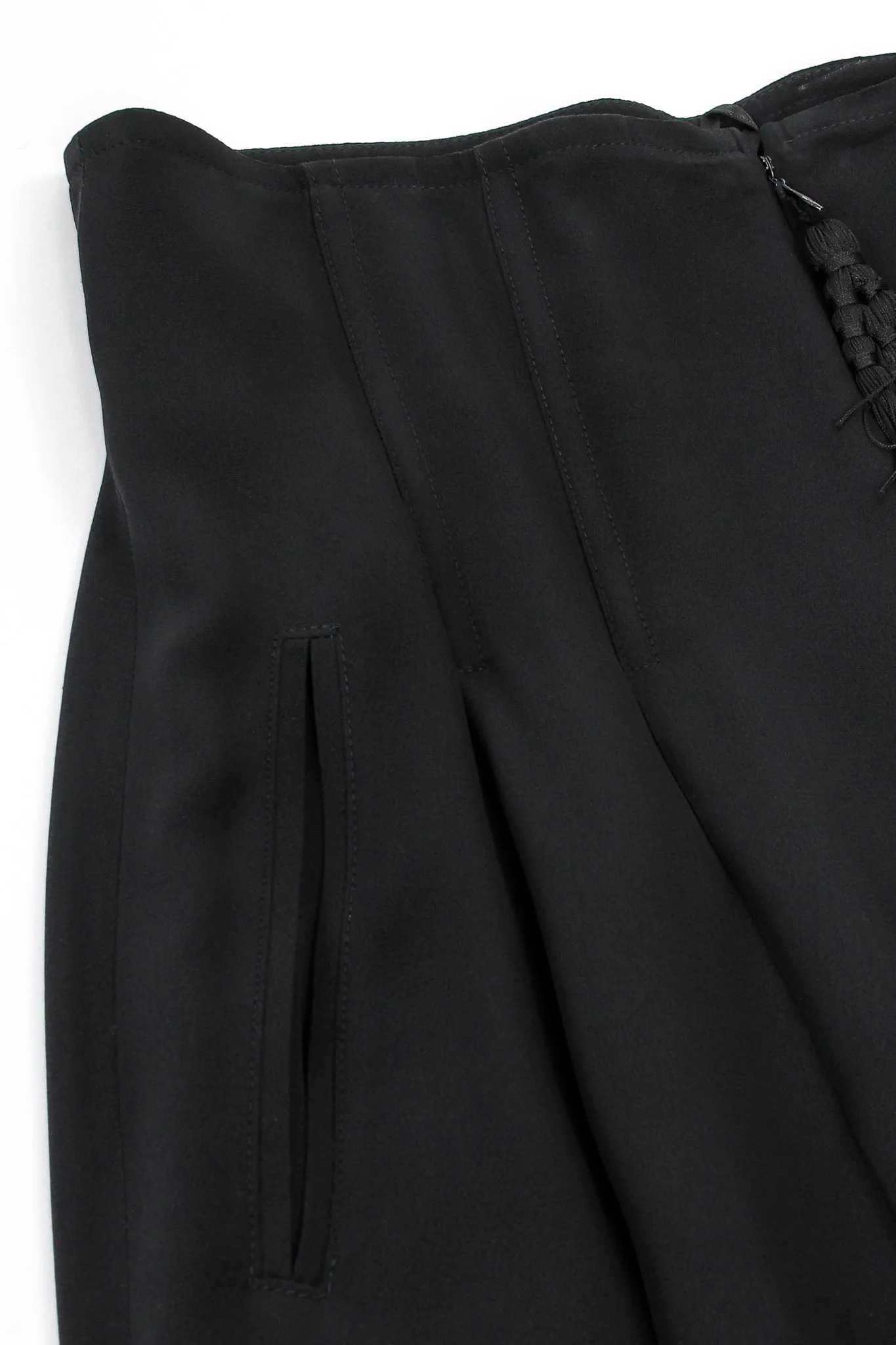 Corset Waist Wide Leg Pant