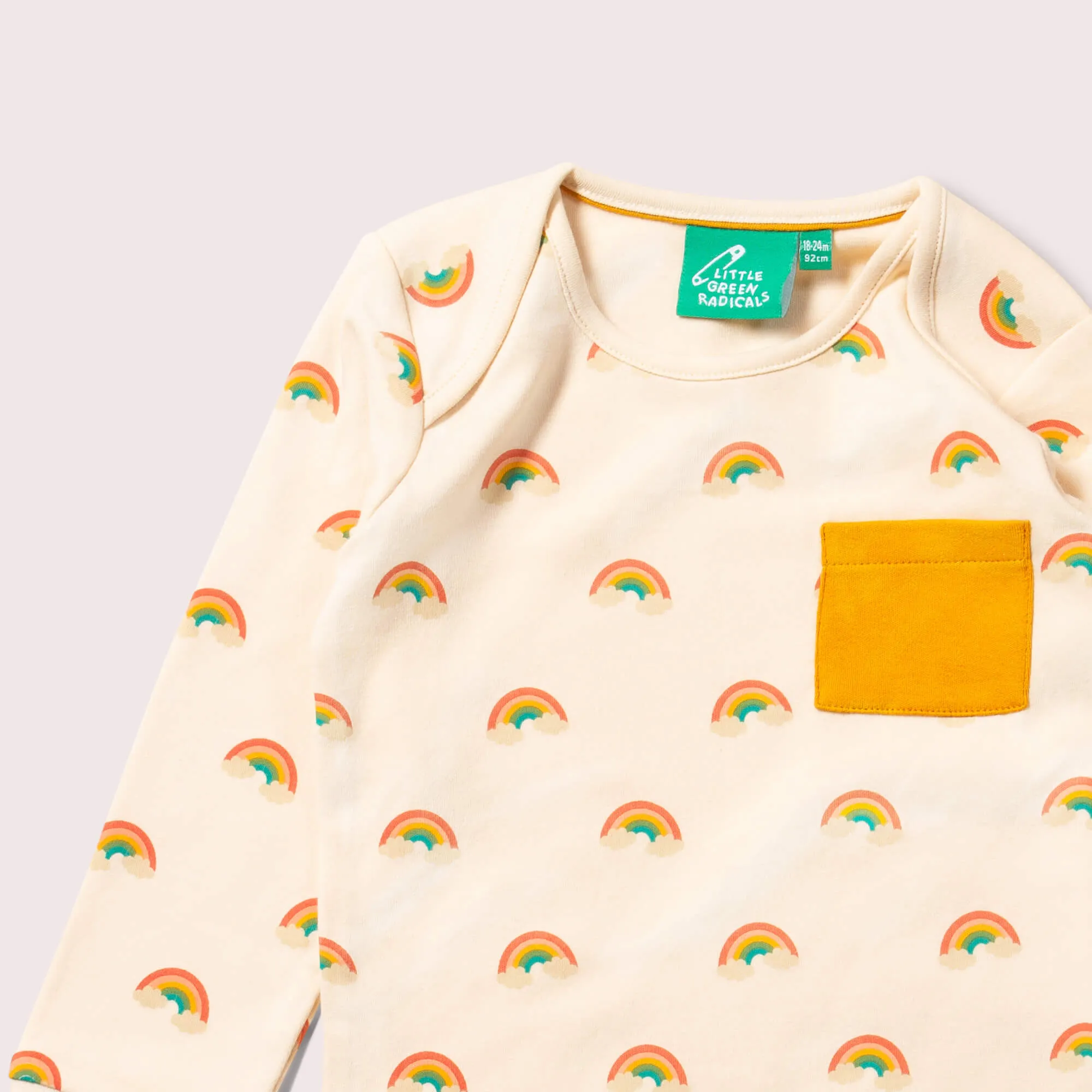 Cream Rainbows Organic T-Shirt & Jogger Playset