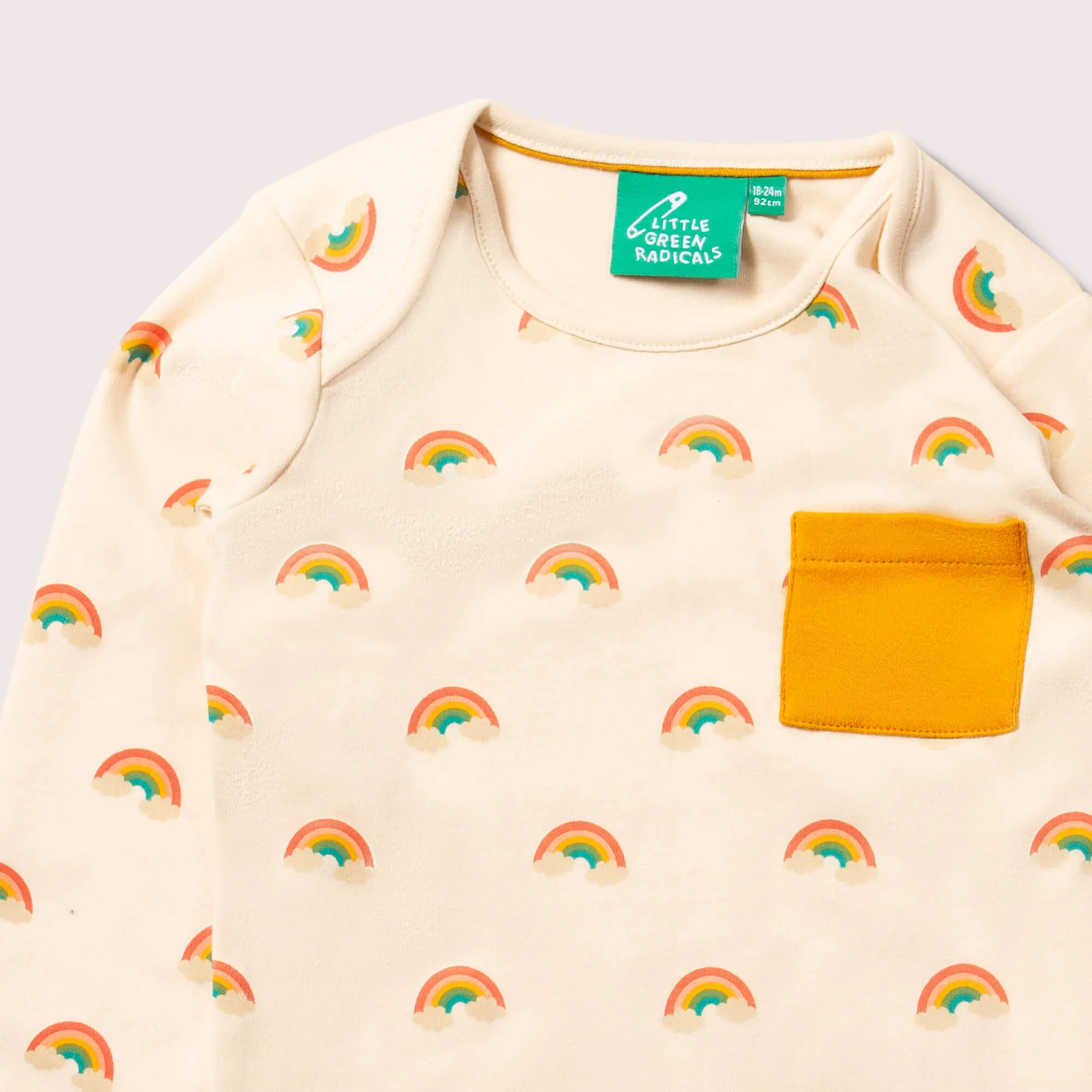 Cream Rainbows Organic T-Shirt & Jogger Playset