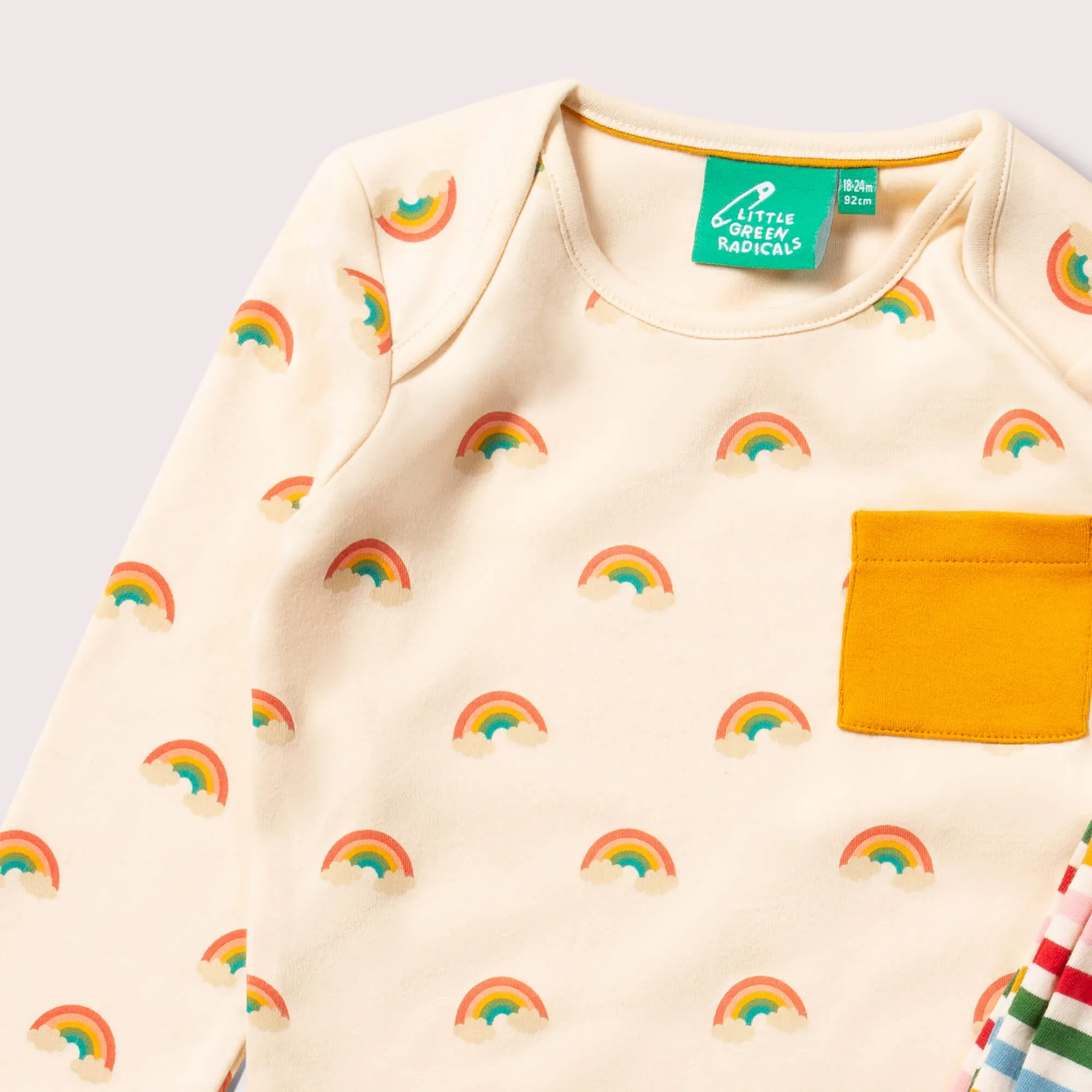 Cream Rainbows Organic T-Shirt & Jogger Playset
