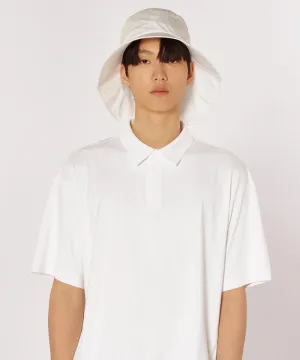 CREVE NINE: Men's String UV Protection Collar T-Shirt - White