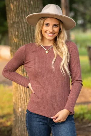 Crewneck Baby Ribbed Long Sleeve Top