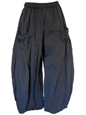 Crinkle Barel Pant in Black