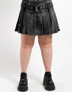 CURVE PEACE PLEATED SKIRT