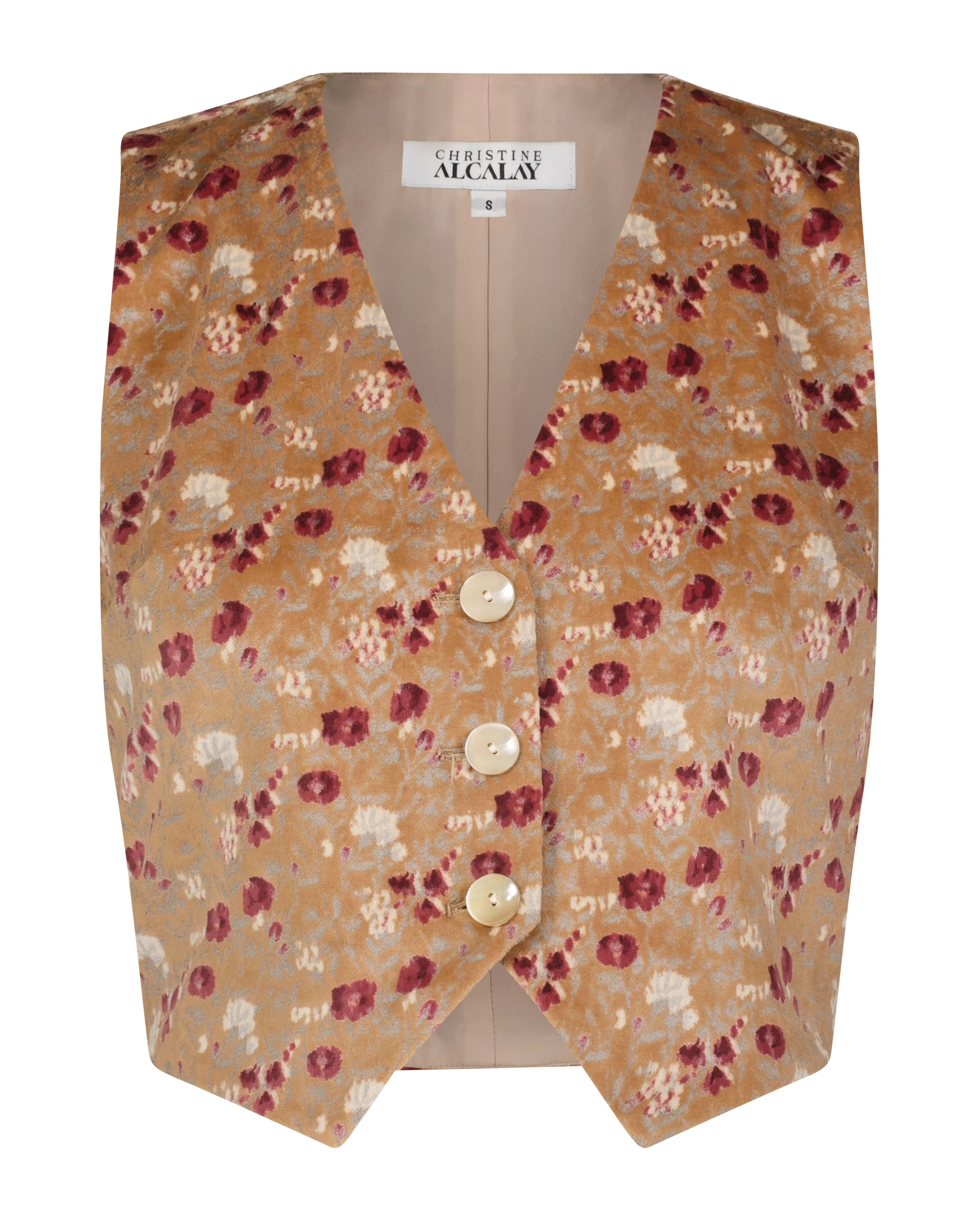 Diane Vest in Italian Flora Velvet