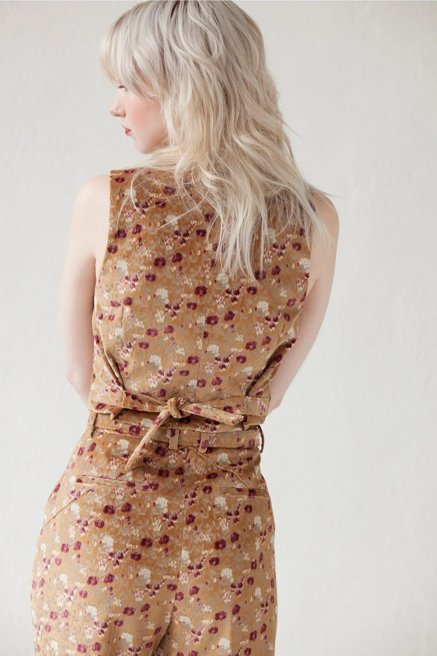 Diane Vest in Italian Flora Velvet
